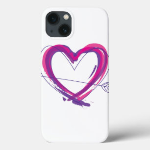 Abstract heart in purple and pink Case-Mate iPhone hülle