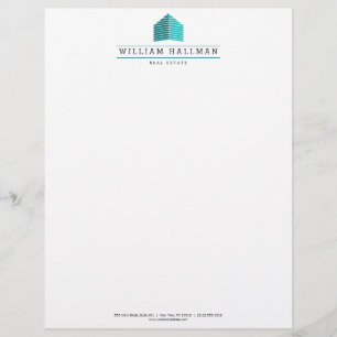 Abstract Home Logo Teal/Weiß Briefbogen