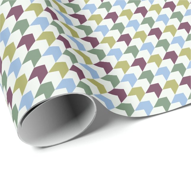 Abstract Houndstooth-Inspired Geometric Pattern Geschenkpapier (Rolleneckpunkt)