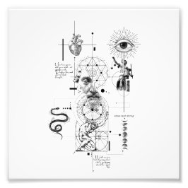 Abstract Human Mind, Eye & Heart Illustration Fotodruck