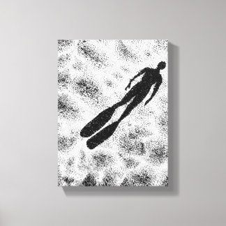 Abstract Human Silhouette – Modern Black & White A Leinwanddruck