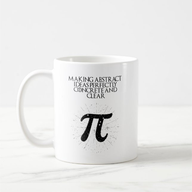 Abstract Ideas Perfectly Concrete Clear Math Kaffeetasse (Links)