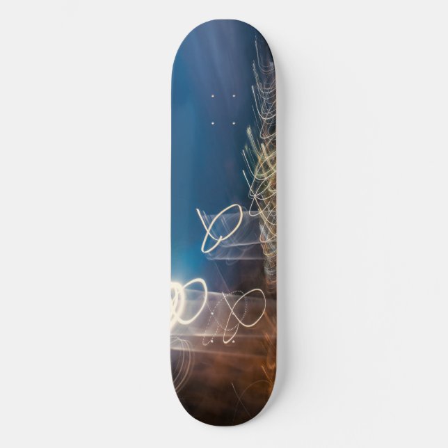 Abstract Intentional Camera Movement Night Light T Skateboard (Vorderseite)