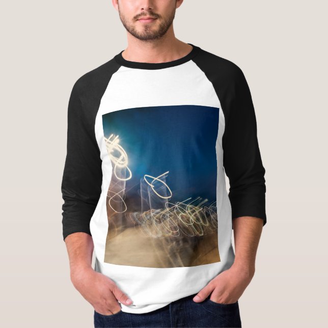Abstract Intentional Camera Movement Night Light T T-Shirt (Vorderseite)