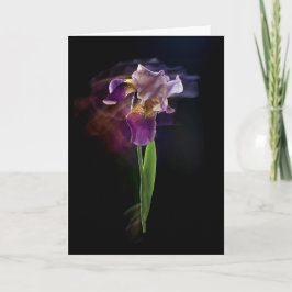 Abstract Iris Flower – Elegant Floral Art Karte