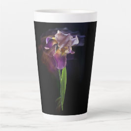 Abstract Iris Flower – Elegant Floral Art Milchtasse