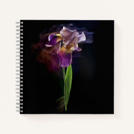 Abstract Iris Flower – Elegant Floral Art Notizbuch