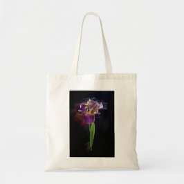 Abstract Iris Flower – Elegant Floral Art Tragetasche