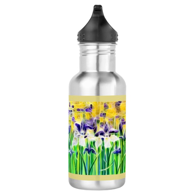 Abstract Iris Water Bottle Edelstahlflasche (Rechts)