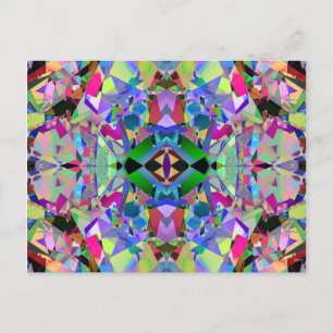 Abstract Kaleidoscope Pattern Postkarte
