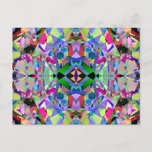 Abstract Kaleidoscope Pattern Postkarte (Vorderseite)