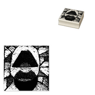 Abstract lamp mid century rubber stamp gummistempel