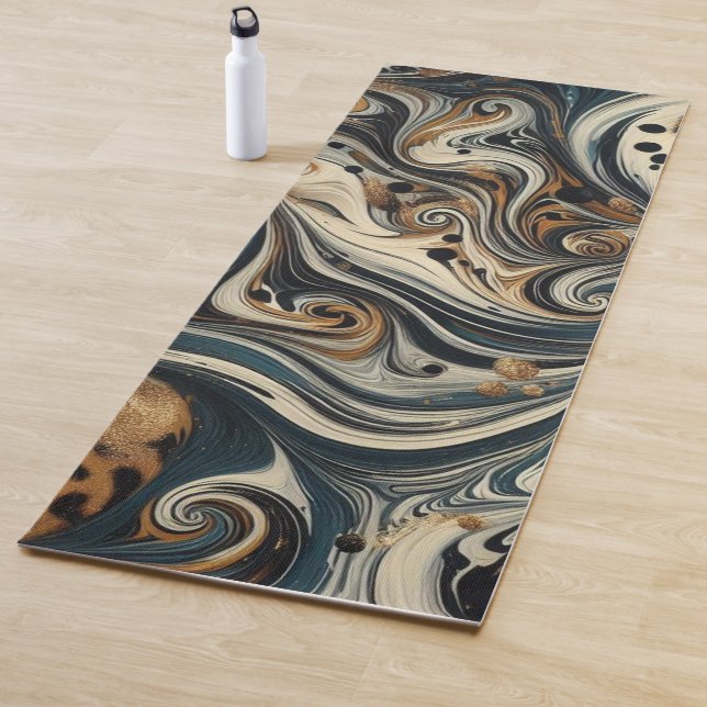 Abstract Leopard Print Swirl Yogamatte (Beispiel)