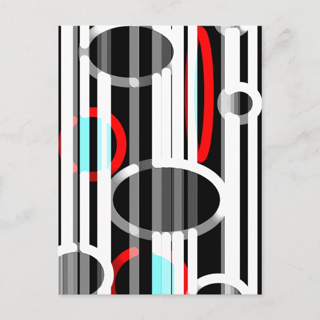 Abstract Lines and Elipses Postkarte (Vorderseite)