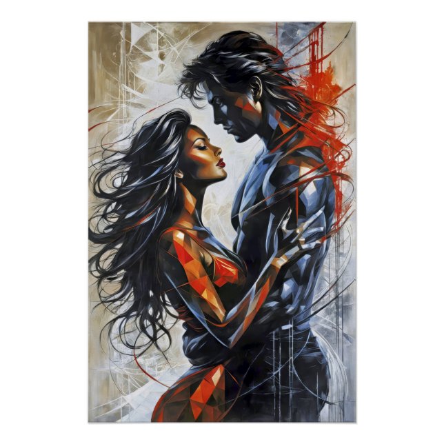 Abstract Love Duet Poster (Vorderseite)