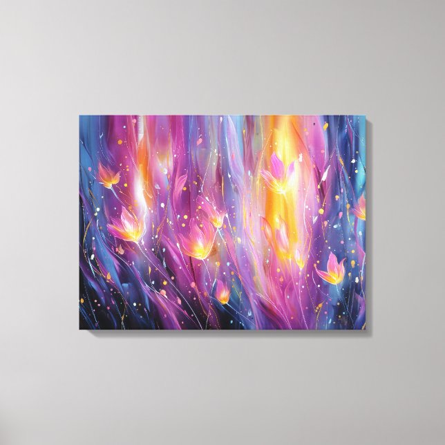 Abstract luminous floral explosion leinwanddruck (Vorderseite)