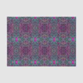 Abstract Magenta and Teal Blue Groovy Pattern Seidenpapier