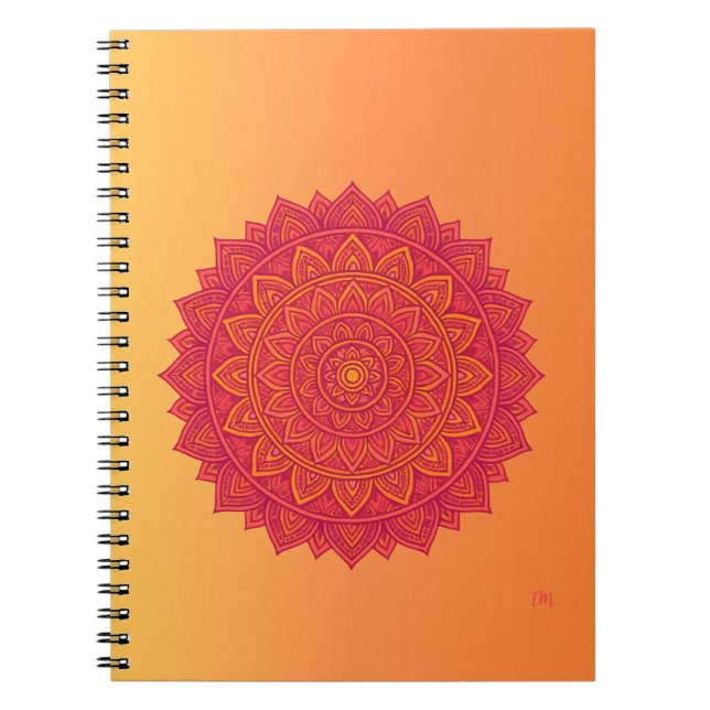 Abstract Mandala Shape Notebook Notizblock (Vorderseite)