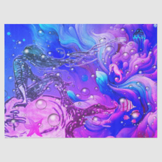 Abstract Mermaid Under the Sea Tissue Paper Seidenpapier