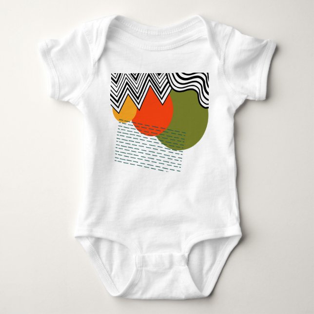 Abstract Mid-Century Modern  Baby Strampler (Vorderseite)