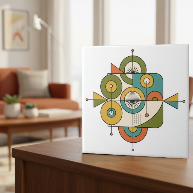 Abstract Mid-Century Modern Motif #1 ID1224 Fliese (Von Creator hochgeladen)