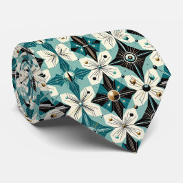 Abstract Mid Century Modern Starburst DIamond Krawatte