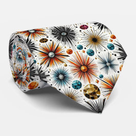 Abstract Mid Century Modern Starburst Diamond Krawatte