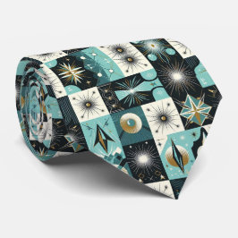 Abstract Mid Century Modern Starburst DIamond Krawatte