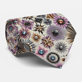 Abstract Mid Century Modern Starburst Diamond Krawatte