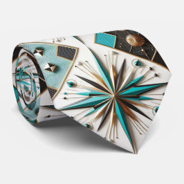 Abstract Mid Century Modern Starburst DIamond Krawatte