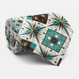 Abstract Mid Century Modern Starburst DIamond Krawatte