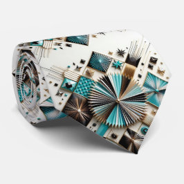 Abstract Mid Century Modern Starburst DIamond Krawatte