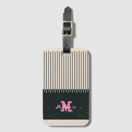 Abstract minimal style sketched trendy Monogram  Gepäckanhänger