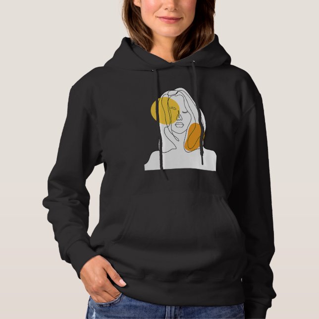 Abstract minimalist beauty from inside girl hoodie (Vorderseite)