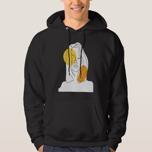 Abstract minimalist beauty from inside girl hoodie (Vorderseite)