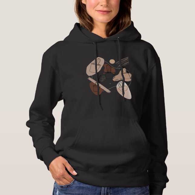 Abstract Minimalist Cactus  Aesthetic Boho Cactus  Hoodie (Vorderseite)