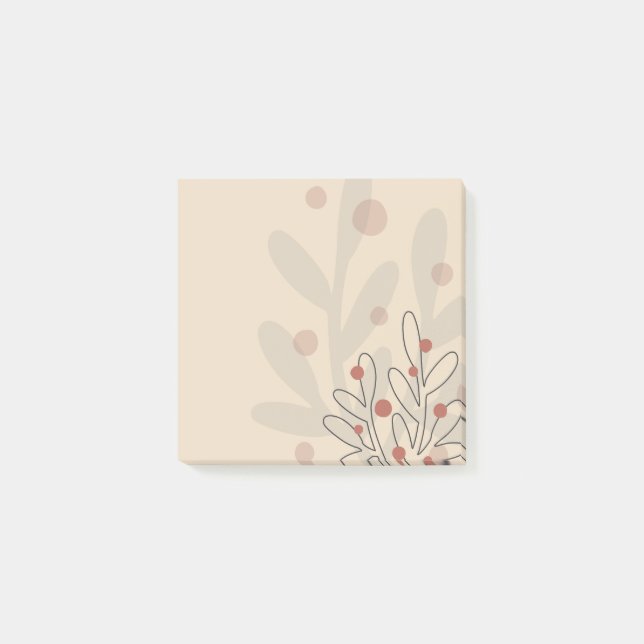 Abstract mistletoe xmas holidays design post-it klebezettel (Vorderseite)