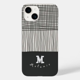Abstract modern art minimal Monogram retro Case-Mate iPhone 14 Hülle
