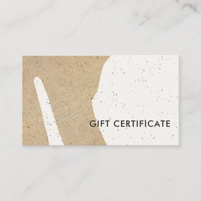 Abstract Modern Ceramic Texture Gift Certificate Visitenkarte (Vorderseite)