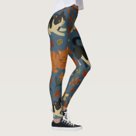 Abstract Modern Collage Artistic Pattern Leggings