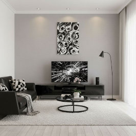 Abstract modern contemporary circle shapes Leinwanddruck