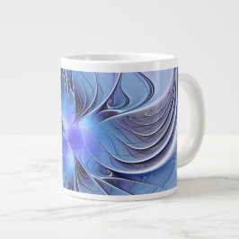 Abstract Modern Fractal Art Lavender Blue Jumbo-Tasse