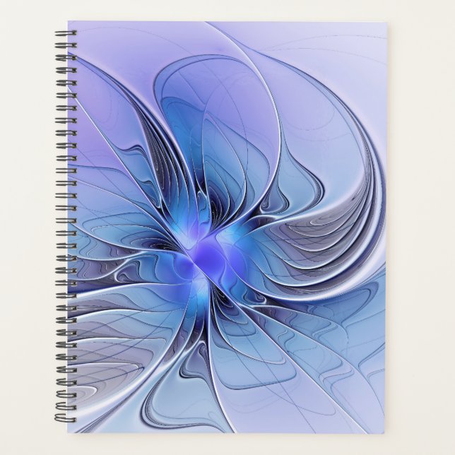 Abstract Modern Fractal Art Lavender Blue Planer (Vorderseite)