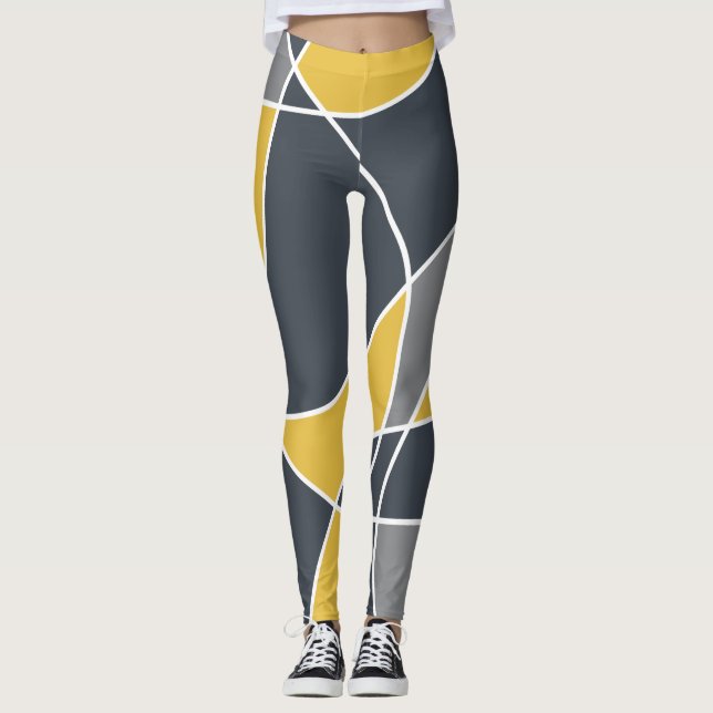 Abstract, modern, geometric, trendy pattern leggings (Vorderseite)