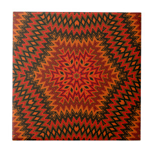 Abstract modern mosaic kaleidoscopic tile pattern fliese