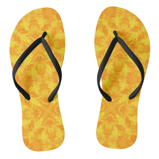 Abstract modern mosaic kaleidoscopic tile pattern flip flops (Fußbett)