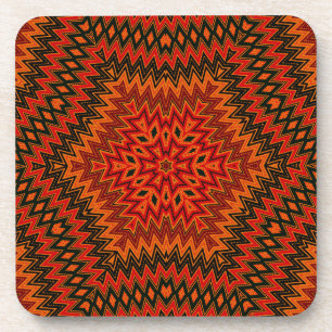 Abstract modern mosaic kaleidoscopic tile pattern getränkeuntersetzer