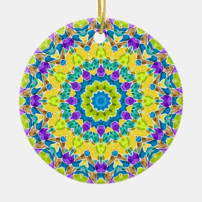 Abstract modern mosaic kaleidoscopic tile pattern keramik ornament (Vorne)