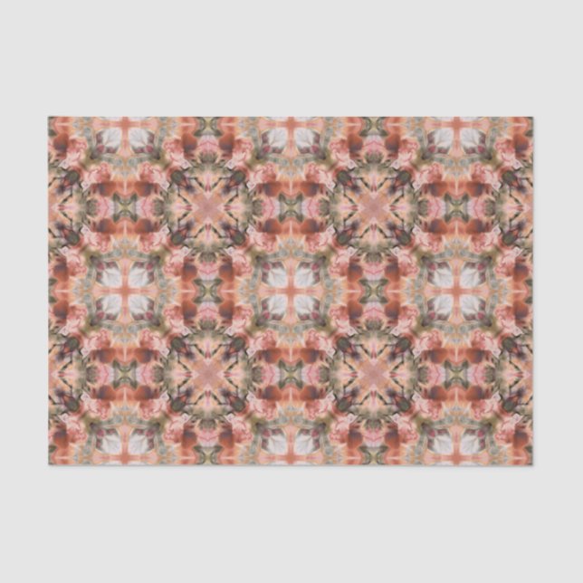 Abstract modern mosaic kaleidoscopic tile pattern seidenpapier (Vorderseite)