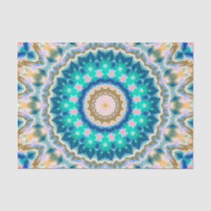 Abstract modern mosaic kaleidoscopic tile pattern seidenpapier